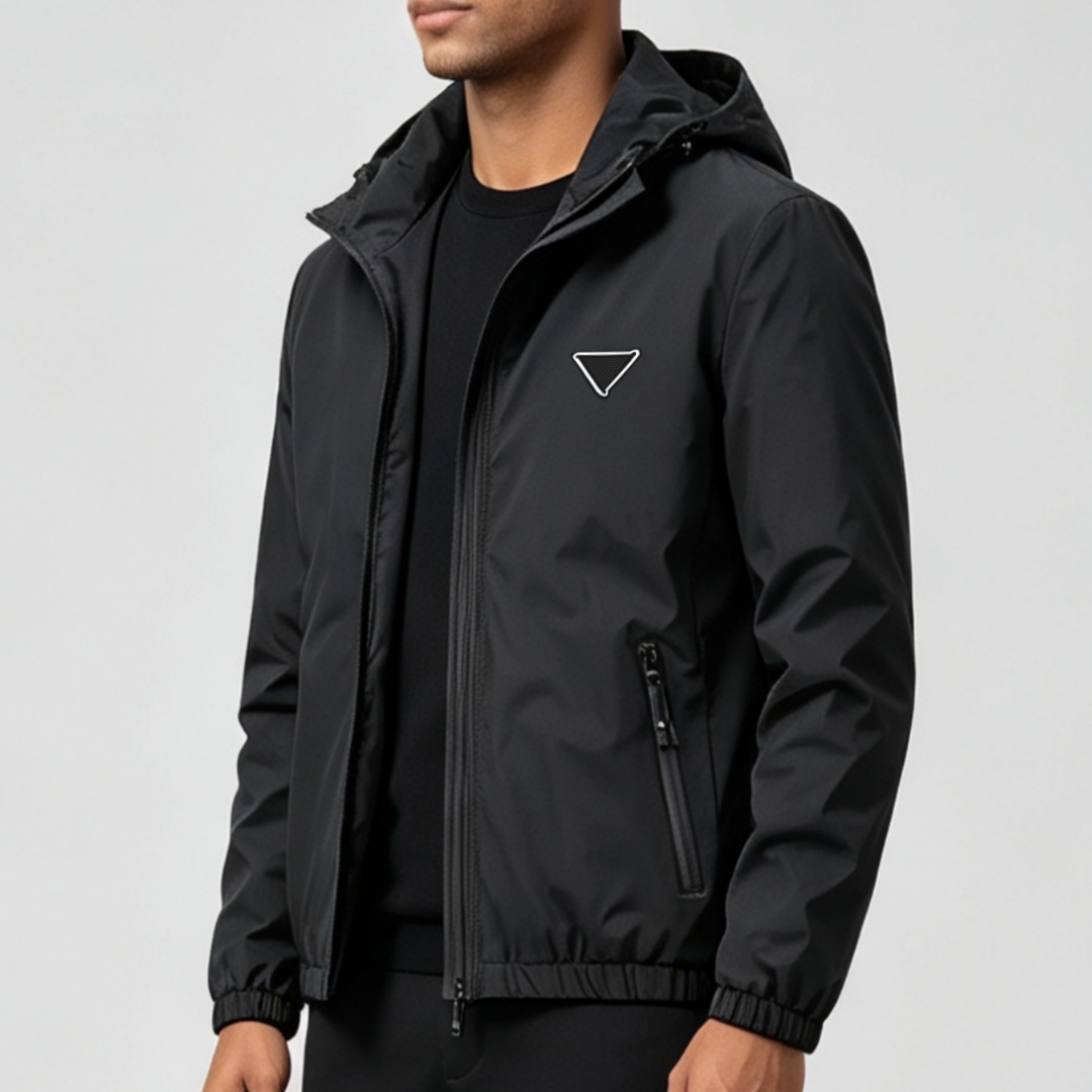 Fashion windbreaker jacket men Windproof Spring Autumn Casual Loose Fit Outerwear Luxury Hooded coat veste homme Long Sleeve Zipper jackets