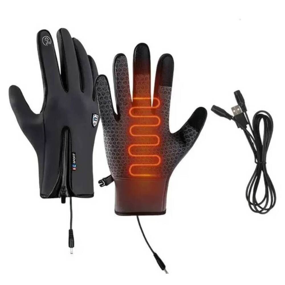 2026 Heated Work Outdoor Rechargeable outdoor Hand Warming Non Slip Winter Gloves With Zipper Design Ice Fishing * Gear For Men Wome Free Shipping T