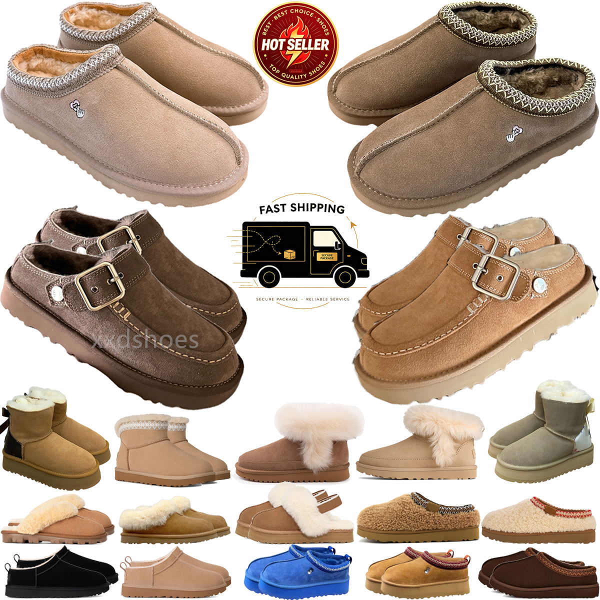 Tasman Slippers Tazz Designer Shoes Womens Australia Tazz Boots Men Classic Mini basic Boots Snow Mules Wool Warm Fur Ultra Mini Fluffy Slid Outdoor