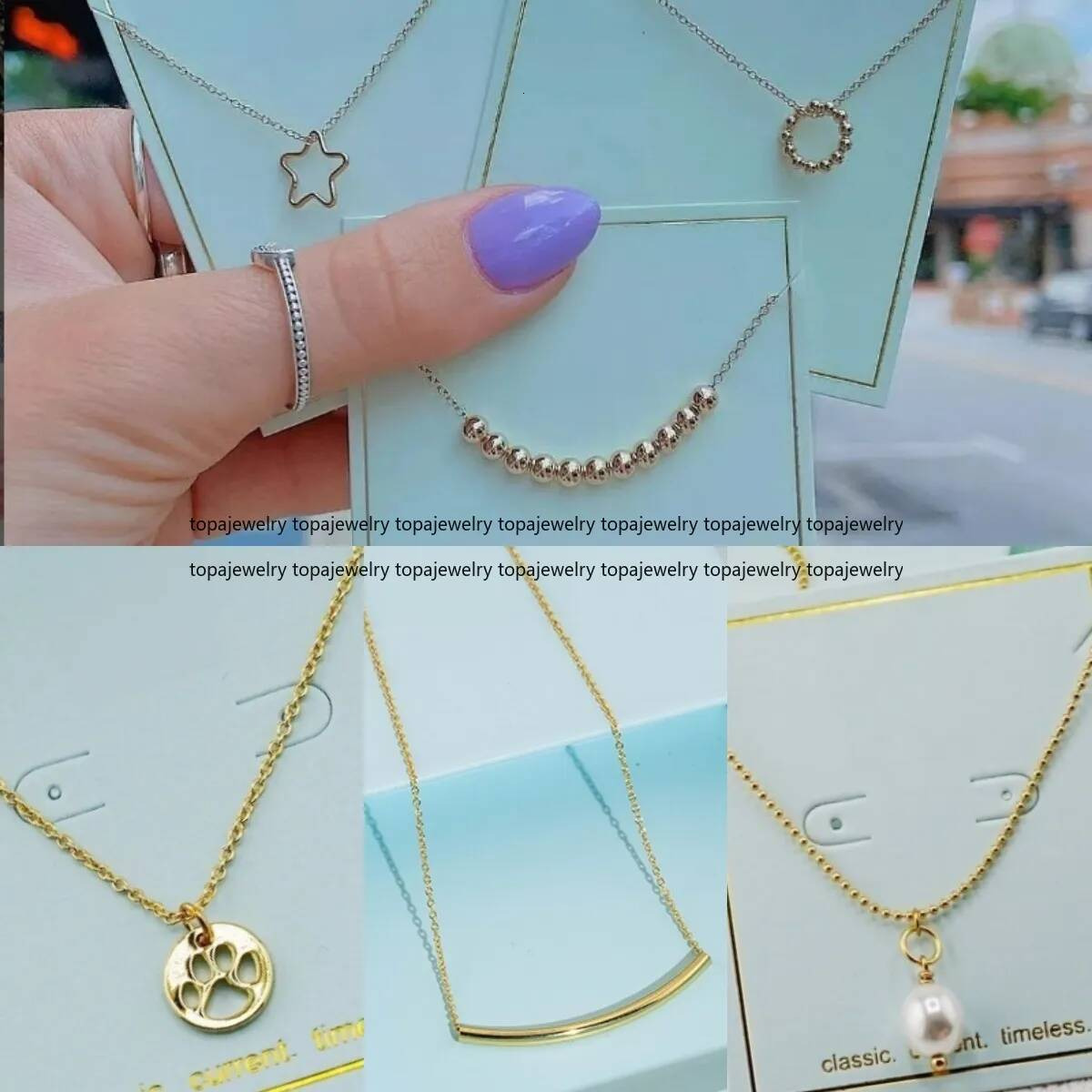 enewtons designer pour les femmes nouveau petit collier de tuyau incurvé de perle ronde pendentif de perle blanche chaîne de haricot en or bijoux