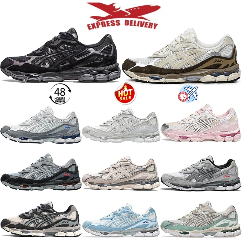 Asics Gel NYC Laufschuhe, rutschfeste Gummi-Außensohle, langanhaltender Komfort für Fitnessstudio, Training, Joggen, Sneakers, atmungsaktives Mesh,