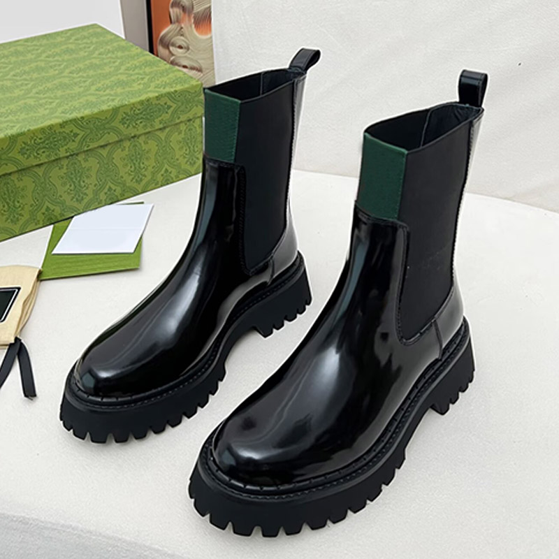 Fashion Matte Womens Short Boots Colorful Stripe Trimmed Round Toe Side Elastic Shoes Autumn Winter Ladies Street Style Short Boots