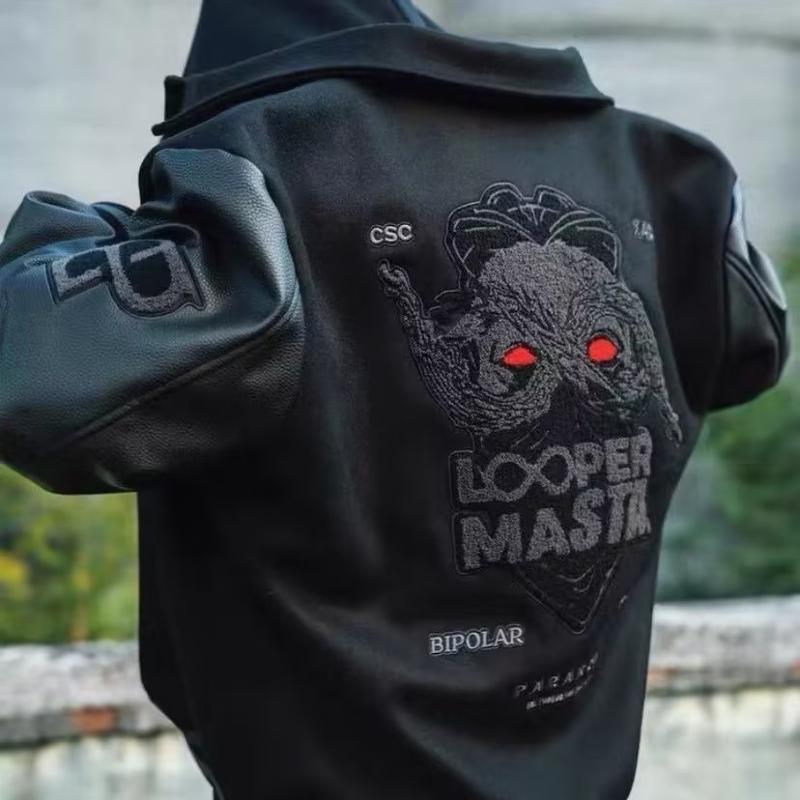 Veste de Baseball Vintage unisexe pour hommes et femmes, manteau bombardier ample et décontracté à manches longues, Streetwear, printemps-automne