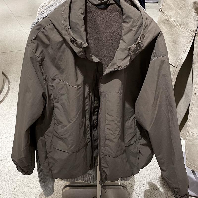 Veste à capuche doublée polaire de styliste, tissu technique, manteau chaud à fermeture éclair, coupe ample, vêtements d'extérieur décontractés,