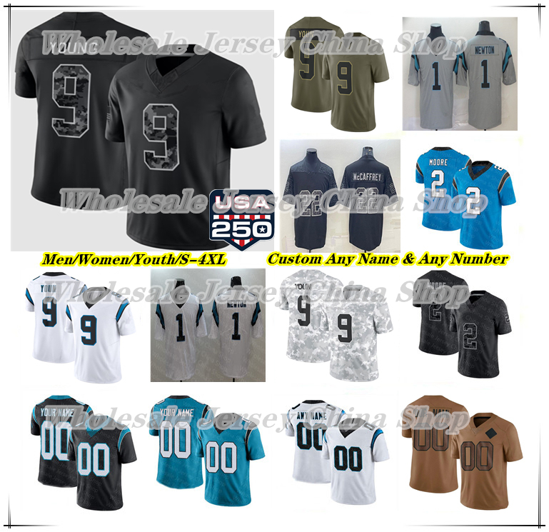 CarolinaS Panther Football Jersey Bryce Young Chuba Hubbard Jalen Coker Tetairoa McMillan Darren Waller Brycen Tremayne Devin Lloyd Cam Newton Picke