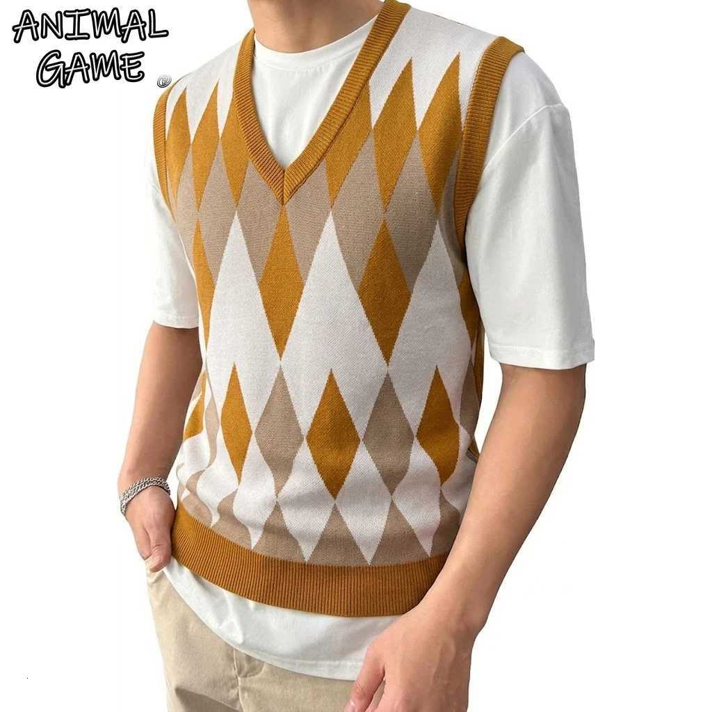 Men's Sweaters Mens V-Neck sl1less Sweater ve1 Knit ve1 for Men Classic Pullover Lightweight Loose Fit Business Casual Formal ve1 Top D261009