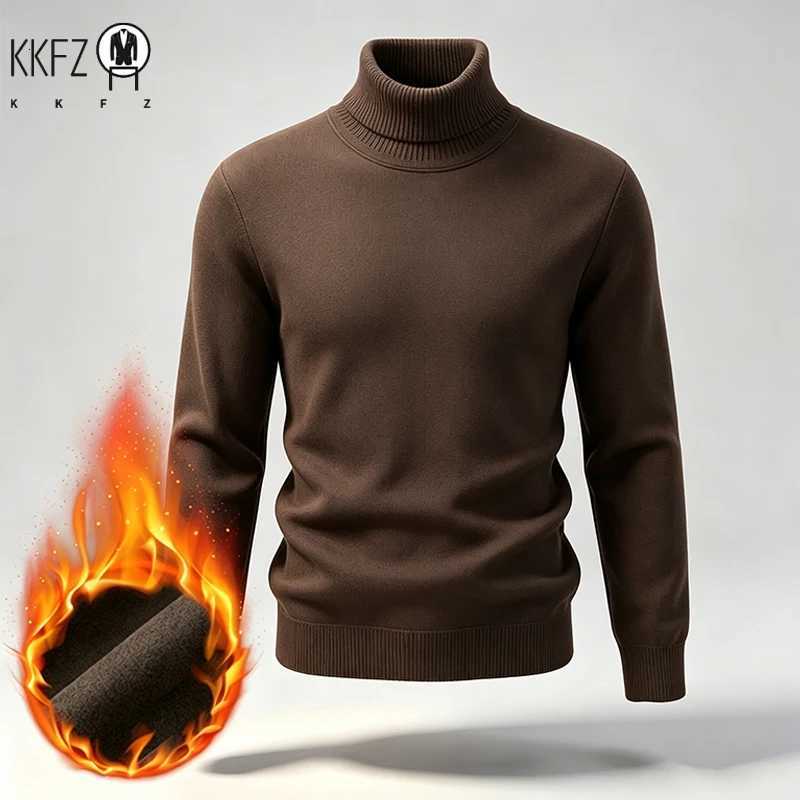 Men's Sweaters Men fl1 Lined Turtleneck Knit Sweater Ribbed Cuff Thermal Pullover For Winter Urban Daily Commute And Street Casual Outfits D261