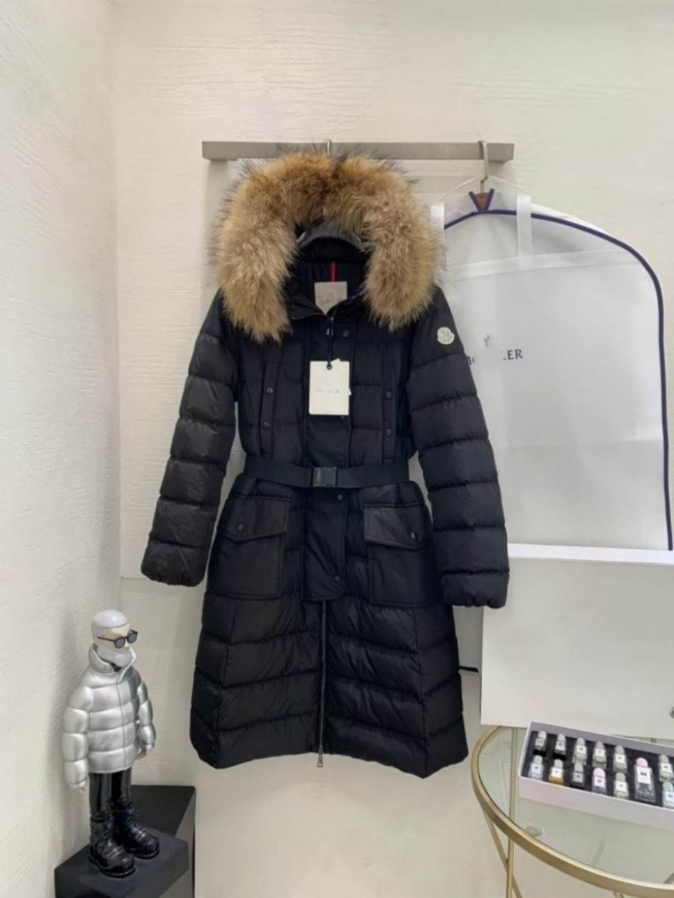 premium long puffer coat for women doudoune femme 95 white goose down hooded fur collar slim waist winter jacket ladies thick warm down outerwear