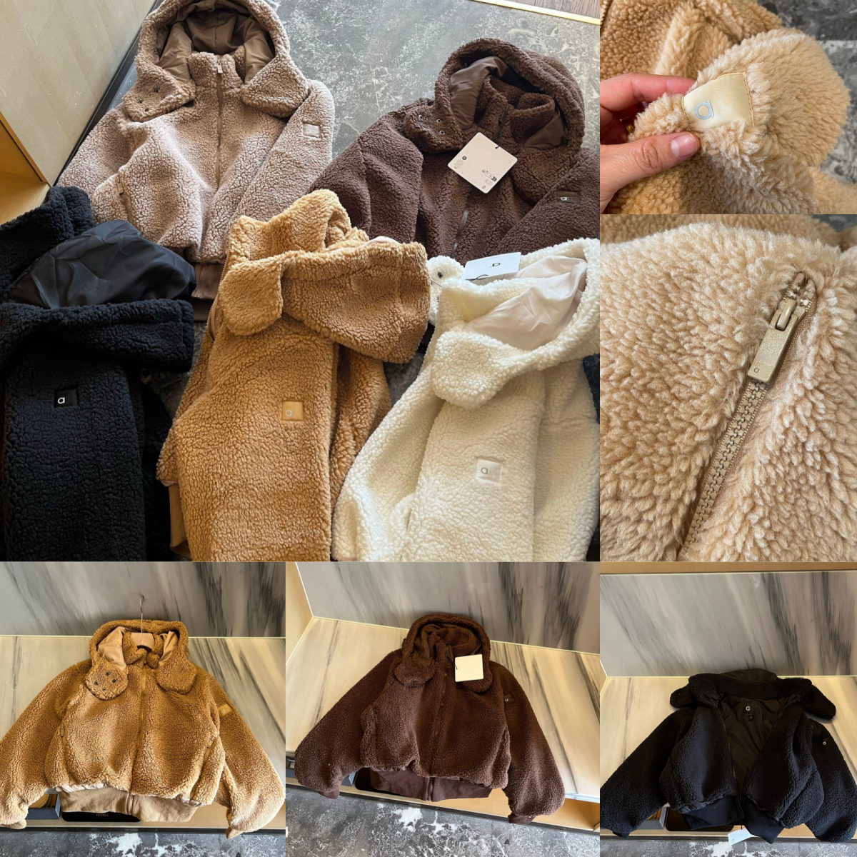 A3046 Veste à capuche épaisse en peau d'agneau pour femmes hiver court coupe ajustée haut pardessus avec chapeau attaché manteau de sport vêtemen