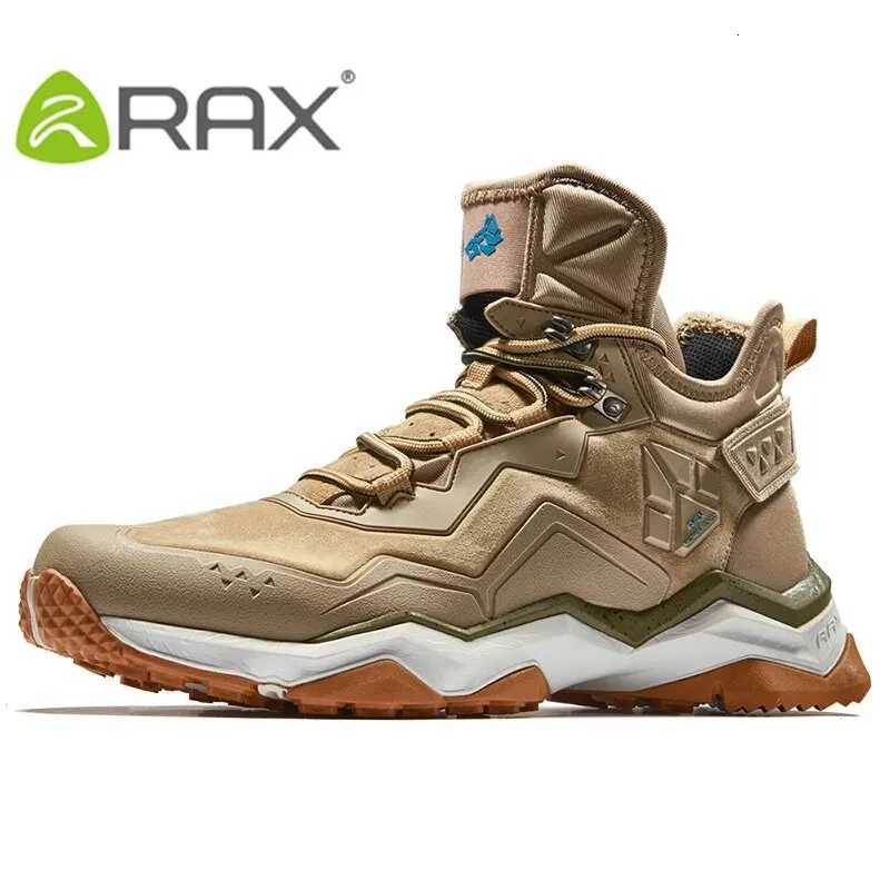 Outdoor Shoes Sandals RAX Men Hiking Shoes Mid-top Leather Waterproof Anti-slip Anti-impact Outdoor Sports Hiking Camping Hunting Climbing Shoes Q26