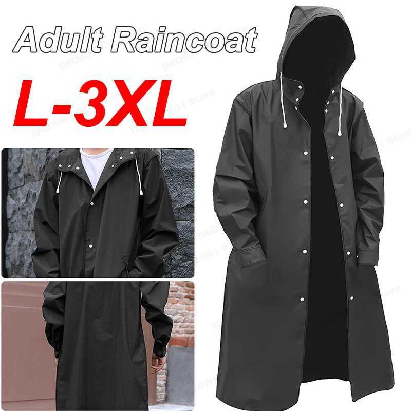 Outdoor Jackets Hoodies Man Raincoat Portable Woman Waterproof Poncho Jackets Adult Rain Coat Freesize For Man Cover Long Rainwater Layers Rainwear