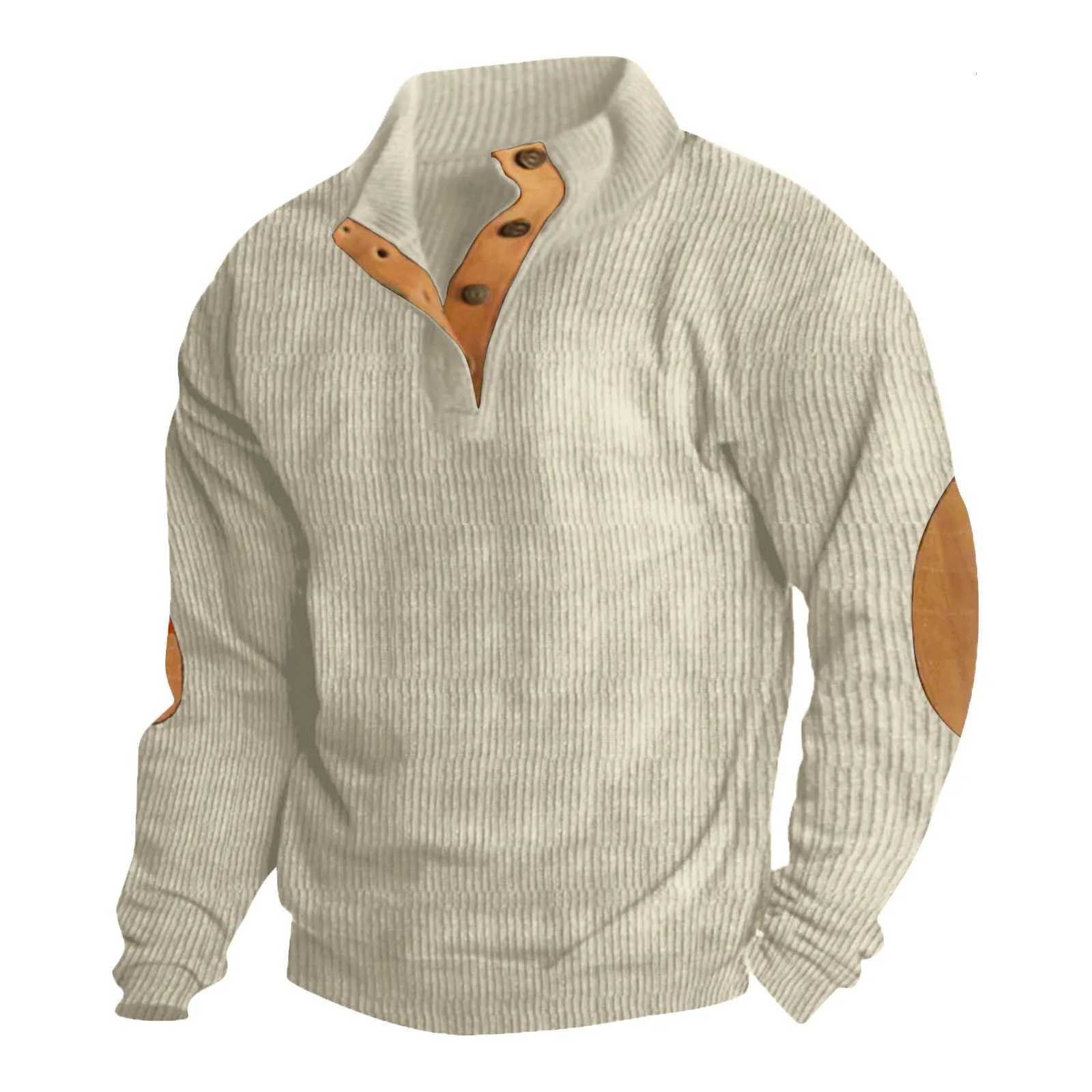 Men's Sweaters Mens Versatile Sweater Spring And Autumn style Standing Collar Pullover Long-sl1d Sweater Fashionable Casual Sweater D261009