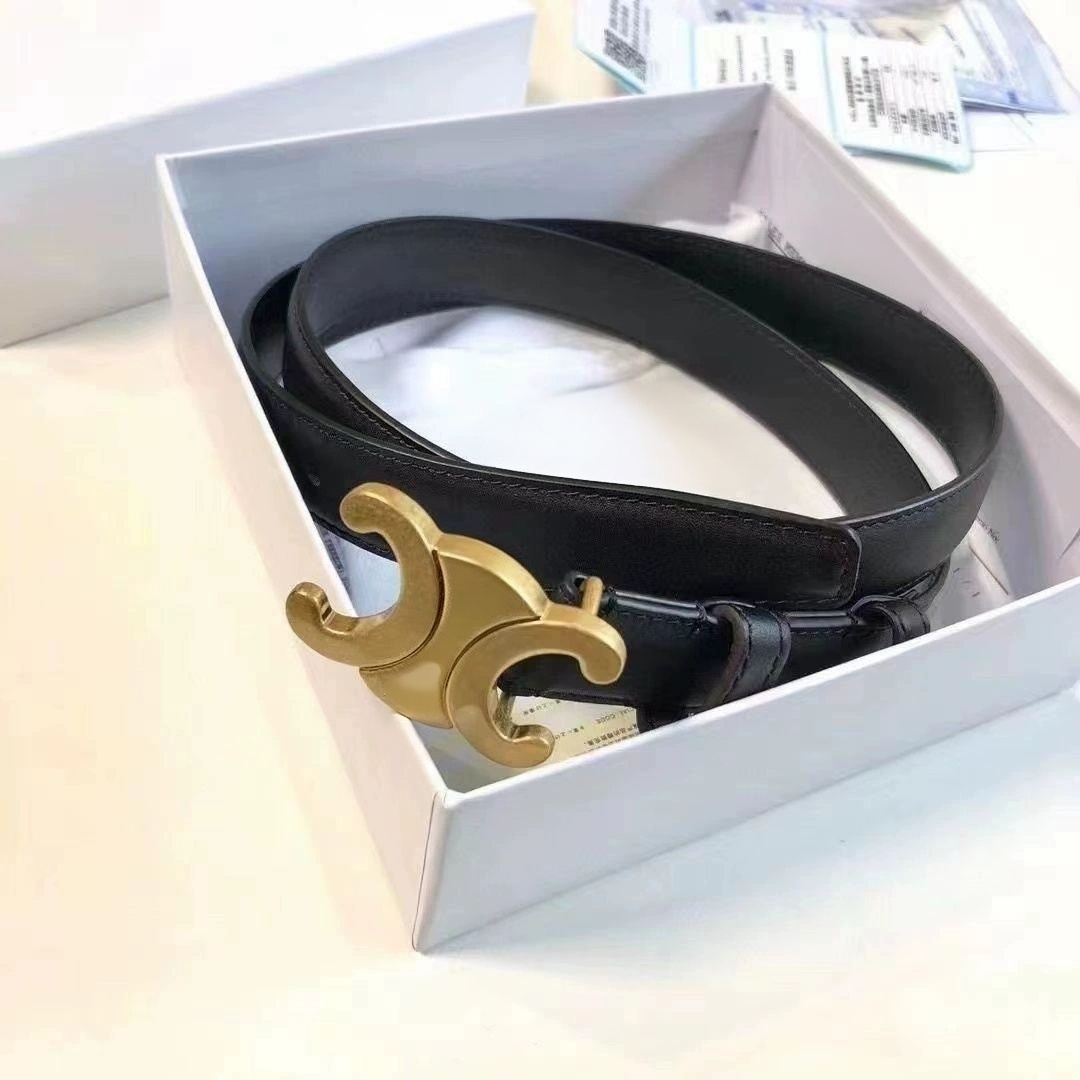Luxe Designer Riem Voor Heren Riem Echt Leer Koeienhuid Breedte 2,5 cm Dames Ontwerpers Ceinture Grote Gladde Gouden Gesp Tailleband Vintage Shi782