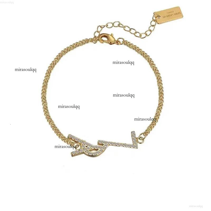 y Bracelet Bangle Classic luxury Yslitys Bracelet Bangle letter Y Titanium steel with diamond designer for women jewlery gifts gold silver wholesale