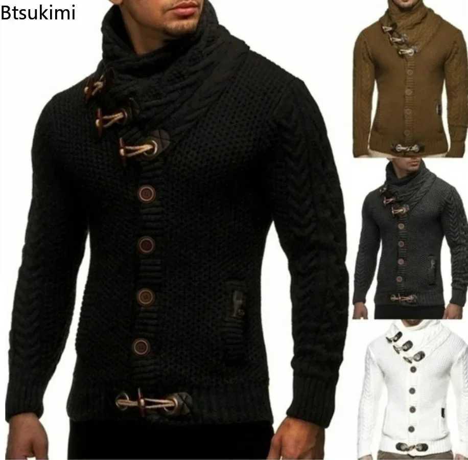 Men's Sweaters Autumn Winter Men Sweaters Streetwear Clothes Turtleneck Sweater Men Long sl1 Knitted Pullovers Soft Warm Basic Sweater Male D26