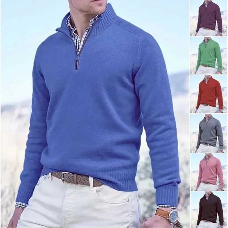 Men's Sweaters Fashion Autumn and Winter New Men's Knitwear Sweater Casual Warm Thick Base Layer Sweater for Men D261009