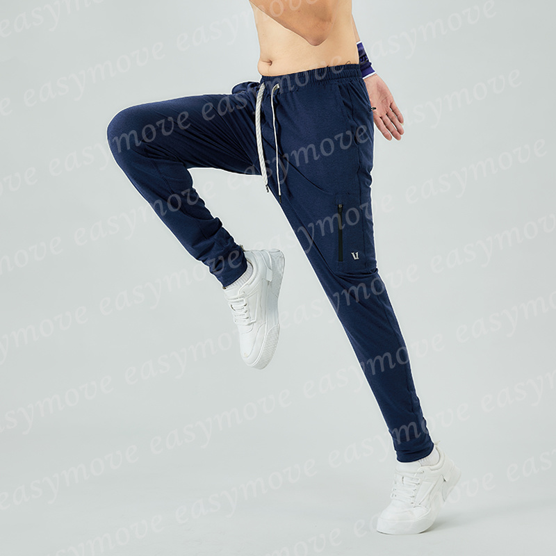 VUMen's Sunday Performance Jogger Pantalon de jogging de voyage doux et léger avec poignets élastiques et poche cargo zippée sécurisée