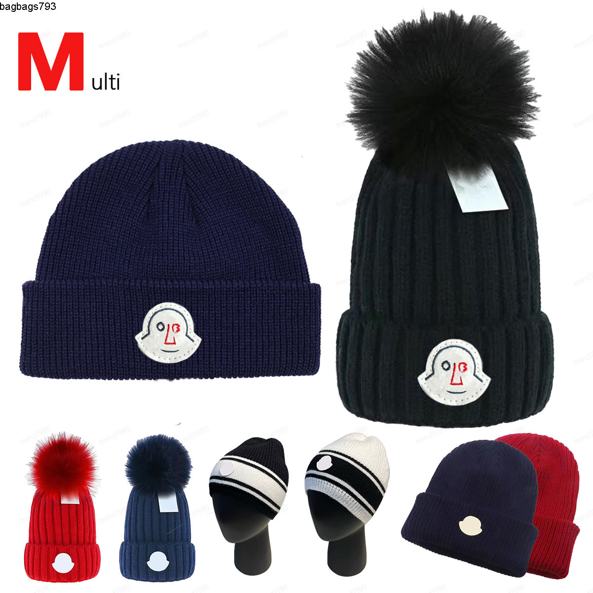 Beanie/Skull Caps Designer unhooded cap for spring outdoor warmth fashionable and classic travel accessory popular among women's hats. Brand M