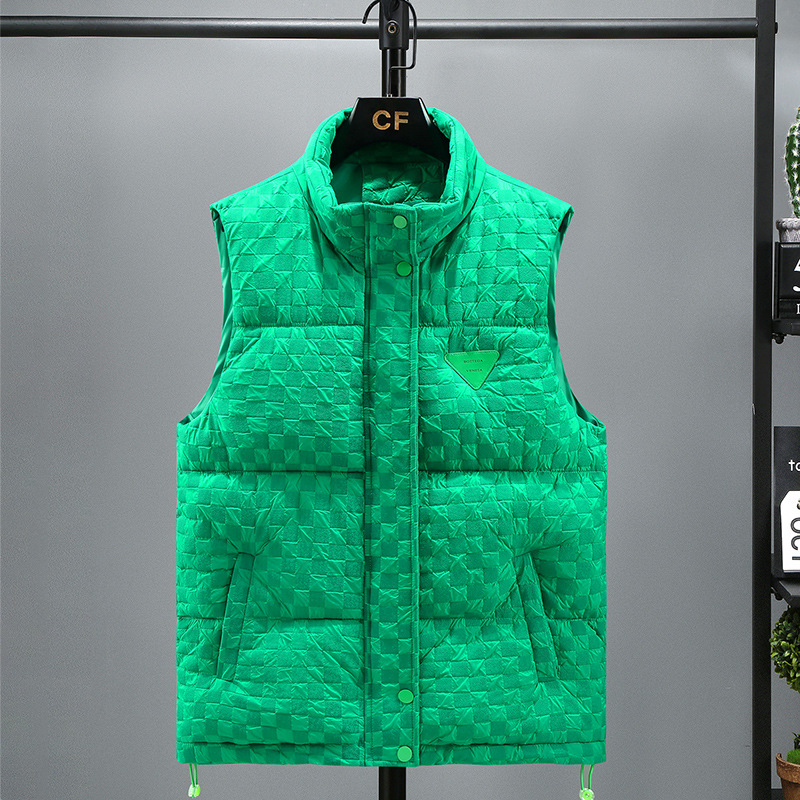 Designer 2027 Autumn Winter New Mens Vest Outerwear Thickened Warm Stand Collar Fashion Trendy Coat