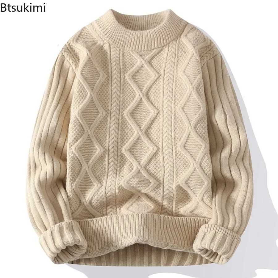 Men's Sweaters 2026 Men's Warm Knitted Sweaters Solid Autumn Winter Casual Knitting Clothing Men O Neck Pullovers Mens Soft Kniited Sweate