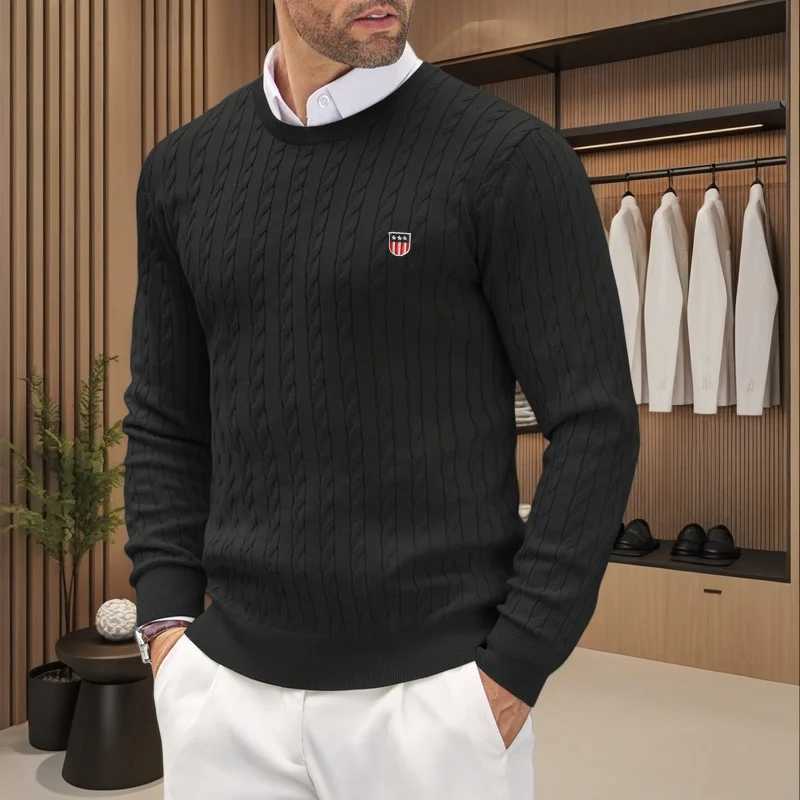 Men's Sweaters High end brand men's knitted round neck pullover sweater embroidered design men's spring and autumn new fashion casual