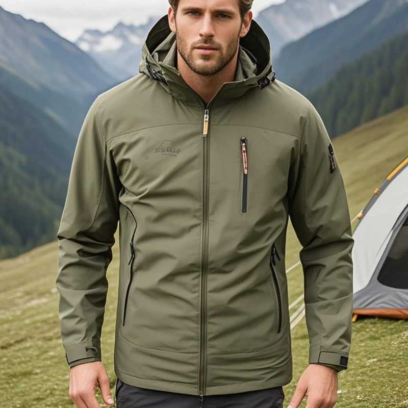 Outdoor Jackets Hoodies New Waterproof Military Jacket Man Spring Autumn Windbreaker Men's Hooded Jackets Camping Hiking Jackets Fishing Sports