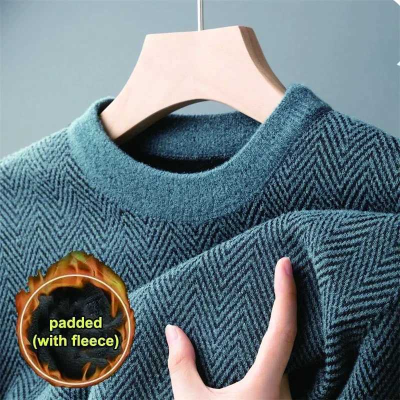 Men's Sweaters Cashmere Blend Sweater Men Pull Homme Autumn Winter Sweter Male Clothes Sueter Hombre Man Pullover Sweaters Warm Knitwear D26100