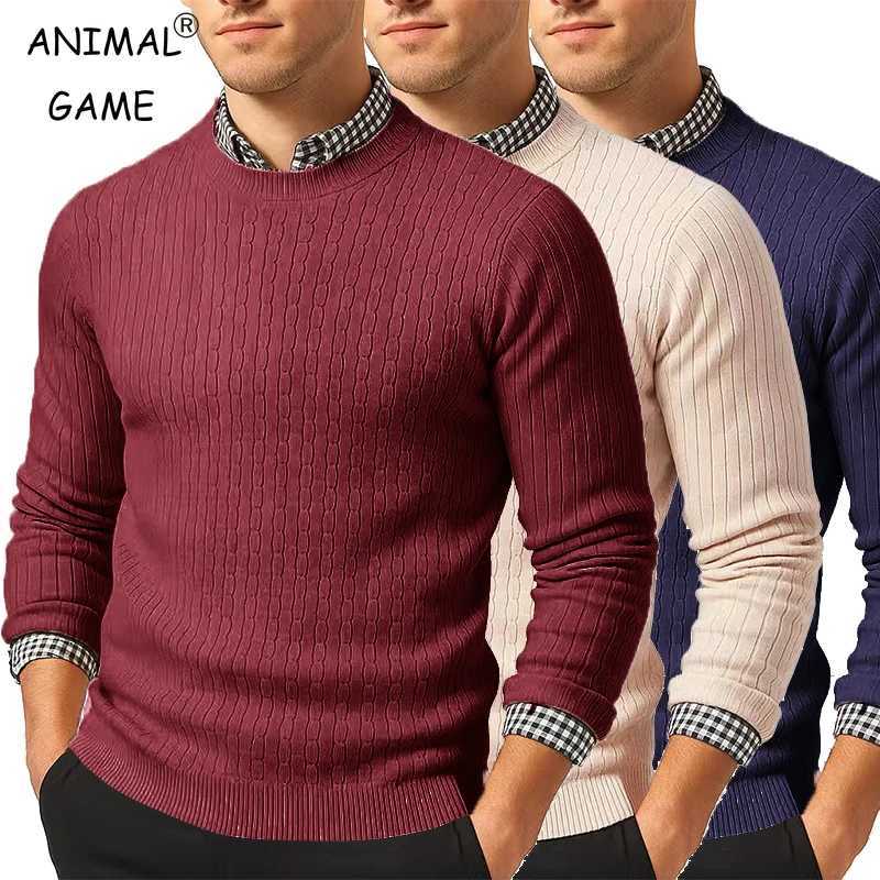 Men's Sweaters Men's Crewneck Sweater Knitted Pullover Casual Soft Lightweight Long sl1 Dress Sweater Autumn Breathable Slim Fit Sweaters
