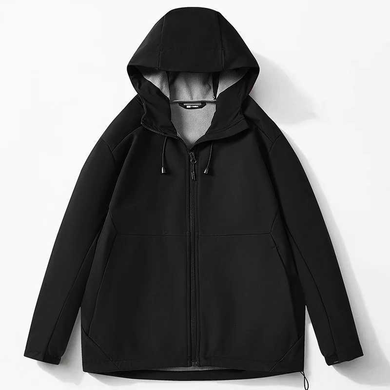 Outdoor Jackets Hoodies New Men'S Autumn And Winter Soft Shell Casual Loose Hiking Waterproof Jacket Couple Outdoor Hooded Mountaineering Sport