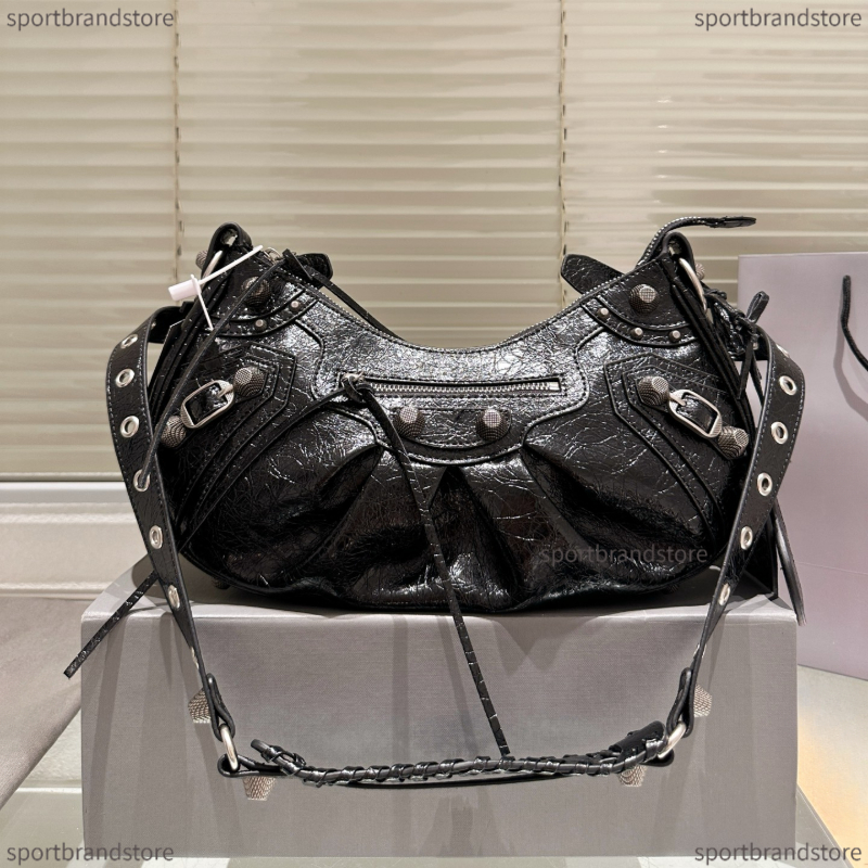 Top Quality Le City Bag Designer Bag Suede Bag Le Cagole Woman Shoulder Bag Clutch Bag Handbag Tote Bag Luxury Rodeo Genuine Leather Metal Rivets Cr