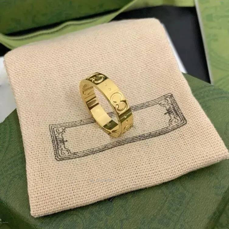 Designer hommes femmes amoureux or étroit bijoux de mariage bague de fiançailles taille 511
