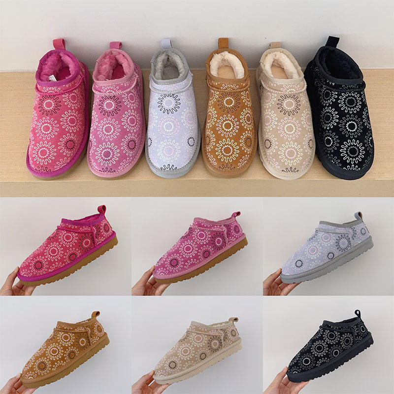 New Designer Tasman Slippers Women Snow Boots Classic Micro Sun Stitch Boot Wool Clog Men Winter Boots Thin Sole Warm Slipper Ankle Boots 004