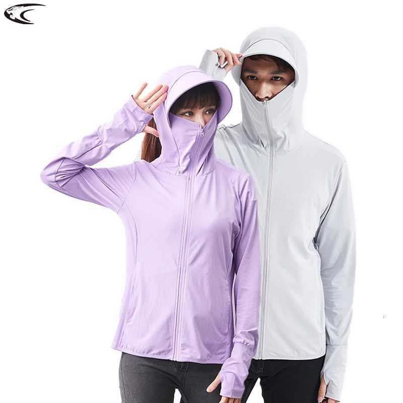 Outdoor Jackets Hoodies LNGXO Summer Camping Hiking Jacket Quick Dry UV Protection Mesh Zipper Hooded Cardigan for Women Men Sun Protection Clothing