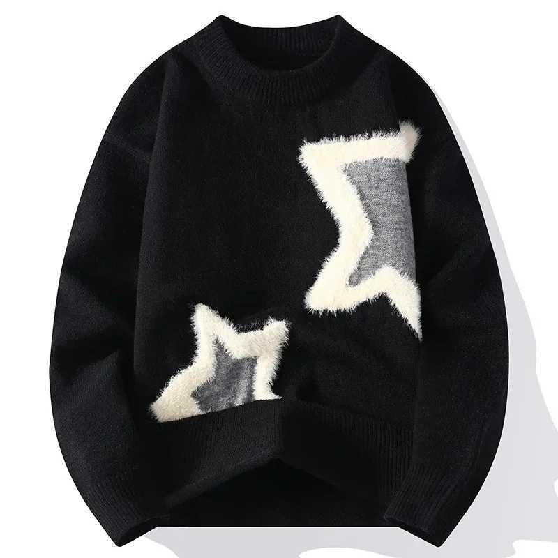 Men's Sweaters Men Streetwear O-neck Knitted Pullovers Outwear Casual Sweaters New Fashion Man Loose Sweaters Male Pullovers Winter Clothing 4X