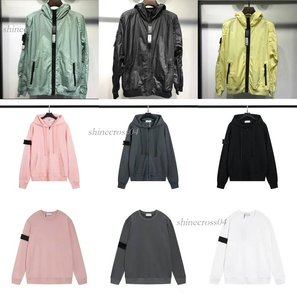 10A topstoney Jacket Designer Long Sleeve Zipper Badges Windbreaker Men Casual Coat Windbreaker Embroidered High Quality Fashion Mens Pull Stone Jac