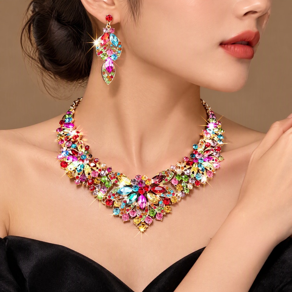 Collier de créateur pour femme de luxe collier de luxe femmes fleur charme cubique Zircon cristal boucles d'oreilles collier pendentif boucles d'