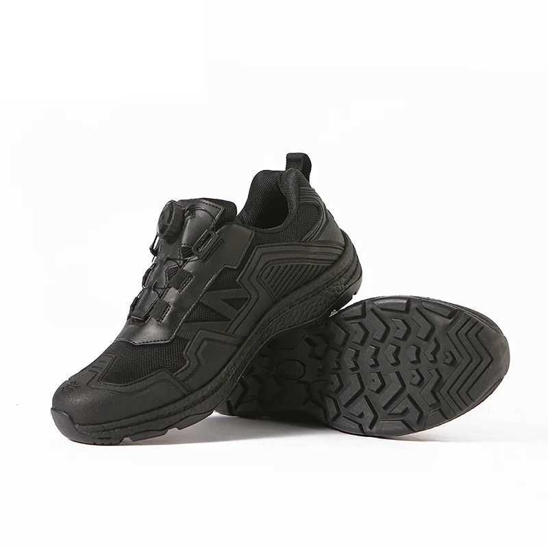 Outdoor Shoes Sandals TaoBo ESDY Low Cut Men Hiking Shoes Durable PU Leather Climbing Shoes Quick Lacing Trainers Hunting Tactical Boots Bike Shoes