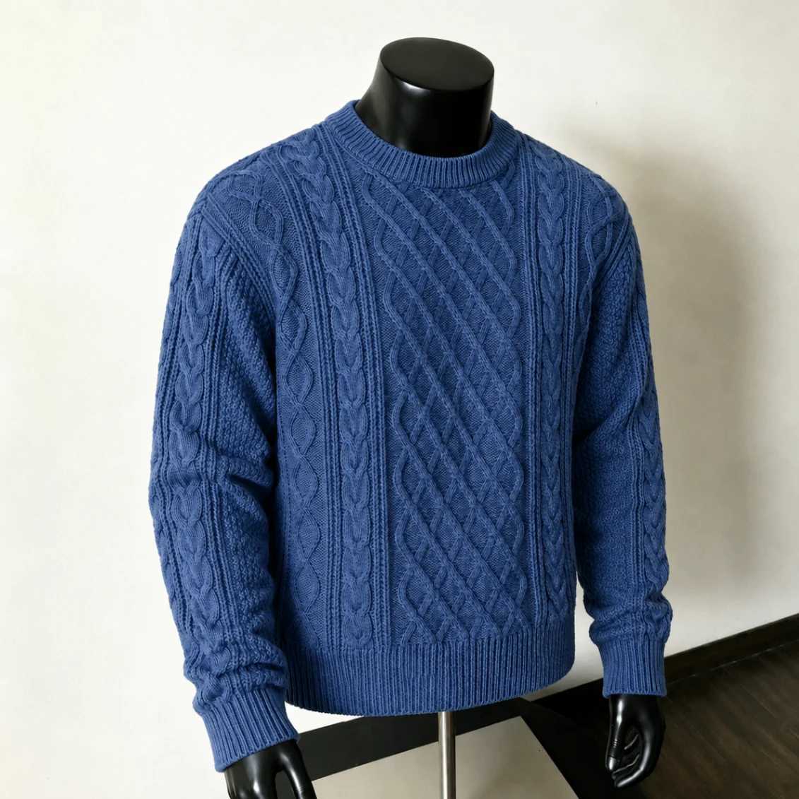 Men's Sweaters Men's Autumn Winter Vintage Sweater Korean Fashion Streetwear Knitted Striped Sweaters Casual Solid O-Neck Pullover Men Clo