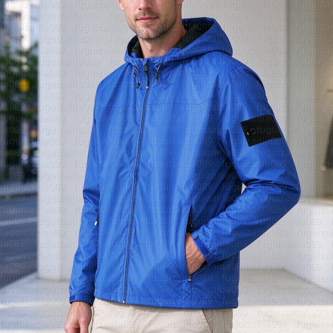 luxury Men's jacket Spring Autumn stones coats Thin coat Mens Sports Windbreaker jacket Women hooded hiking zip jacket outdoor Casual brand win