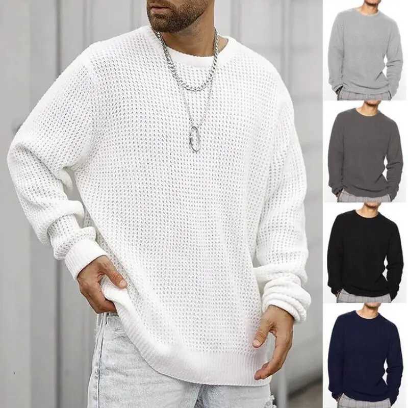 Men's Sweaters 2026 Men Knitted Sweater Spring Autumn Men Casual Warm Pullover Men Solid Color Round Neck Sweaters Male Knitwear Clothes D26100