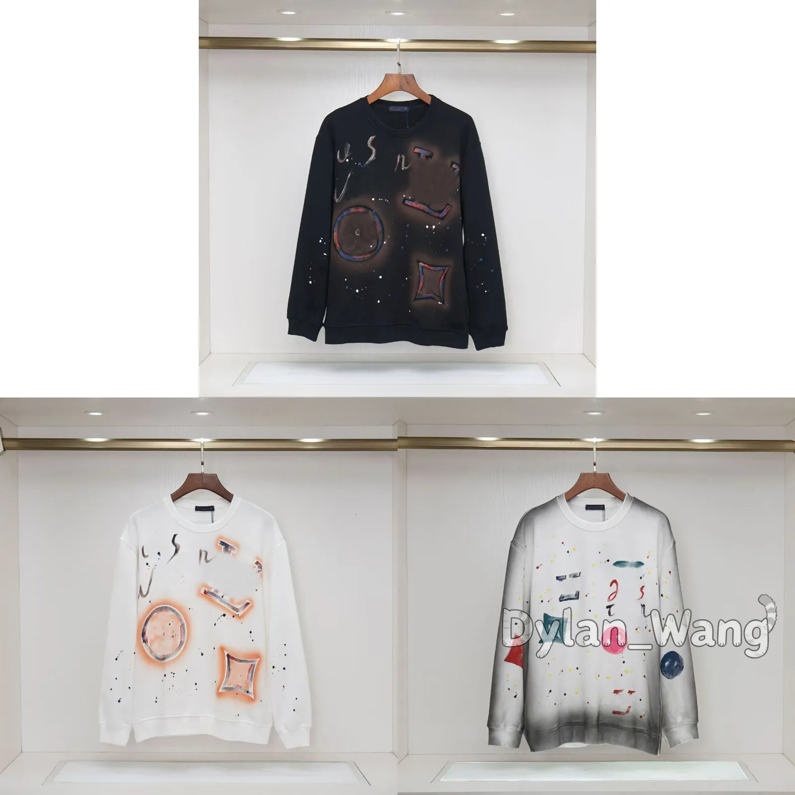 Designer lou isvuit ton Hoodie Jackets Spring Winter Cotton Vintage Luxury Fashion Brand Oversized Flower Hoodies Womens Mens Washed Orange Sweatpan