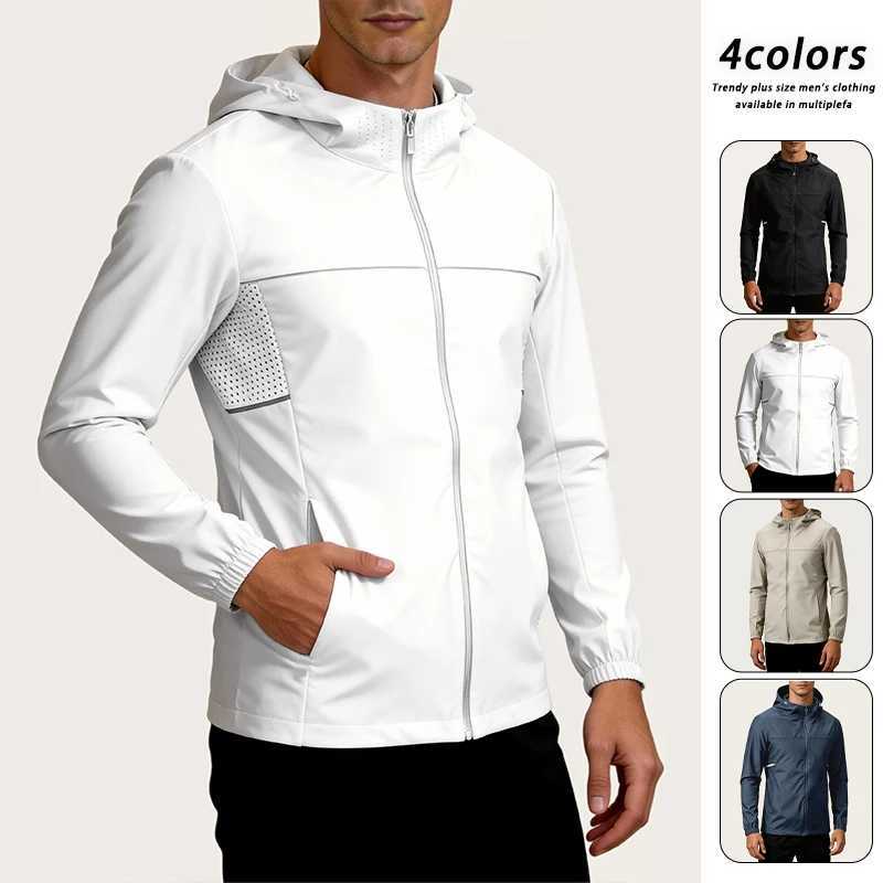 Outdoor Jackets Hoodies Up Hooded Jacket New Waterproof Jacket Men Windbreaker Spring Autumn Coats Hiking Camping Lightweight Coat Q261008