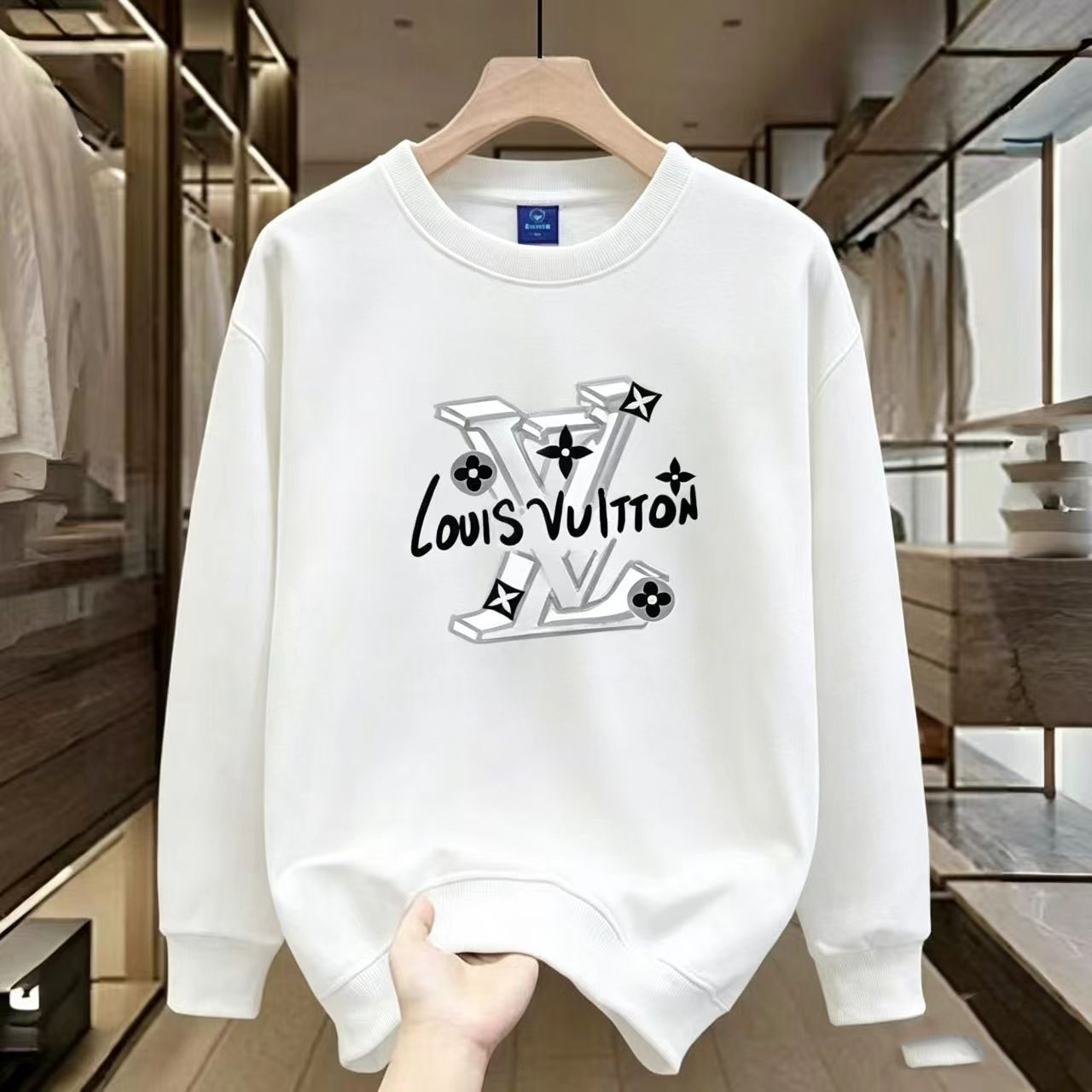 New autumn/winter trendy brand letter-printed loose-fitting versatile casual men's and women's crewneck sweaters