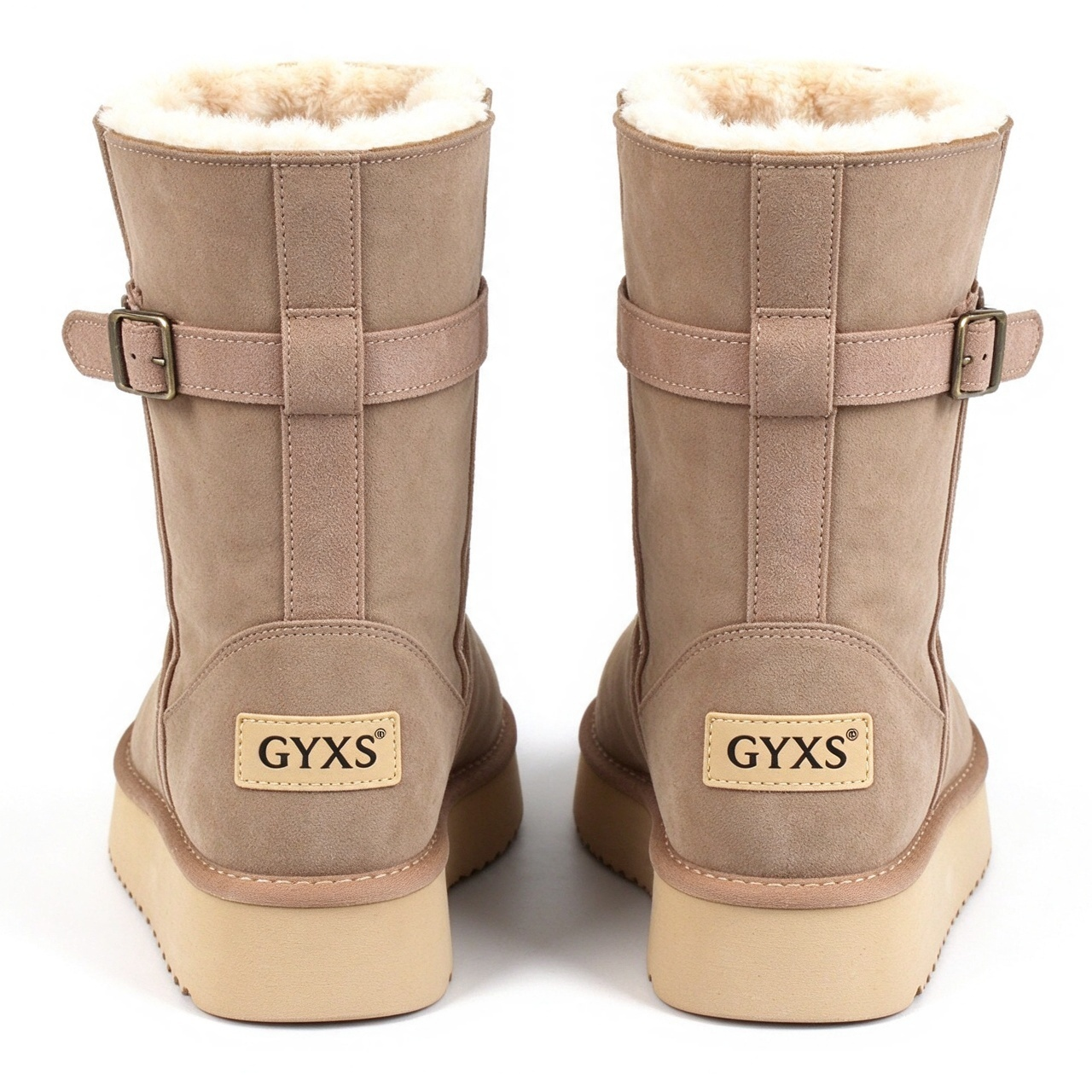 GYXS Brand Designer Shoes Hot Womens Mens Long Snow Boots Classic Daily Student Boots Cowhide Fashion Buckle Cotton Shoes