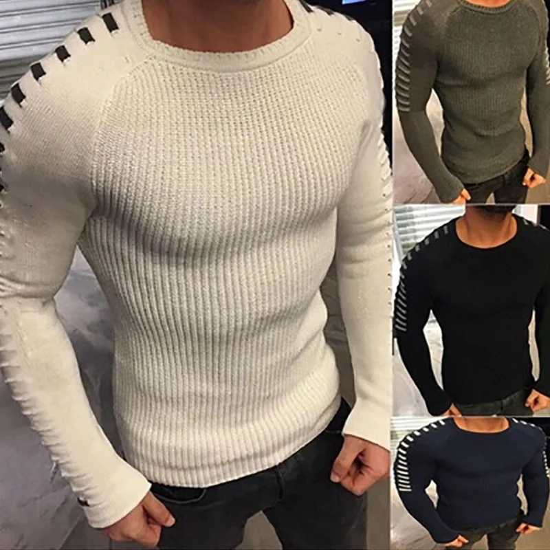 Men's Sweaters 2025 Fashion Sweater Autumn/Winter Men's Slim fit Long sl1 Round Neck Hoodie Knitted Top Large Men's Coat D261009