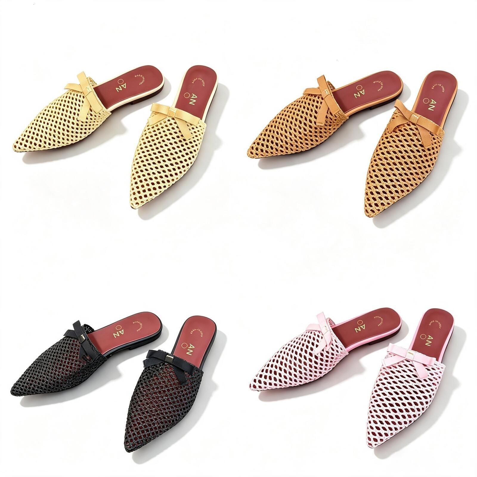 Top Designer slippers Outdoor casual shoes Flat Beach womens Brand cusp sandals dhgate Fashion Summer Net fabric slider pool Home travel sandale lux