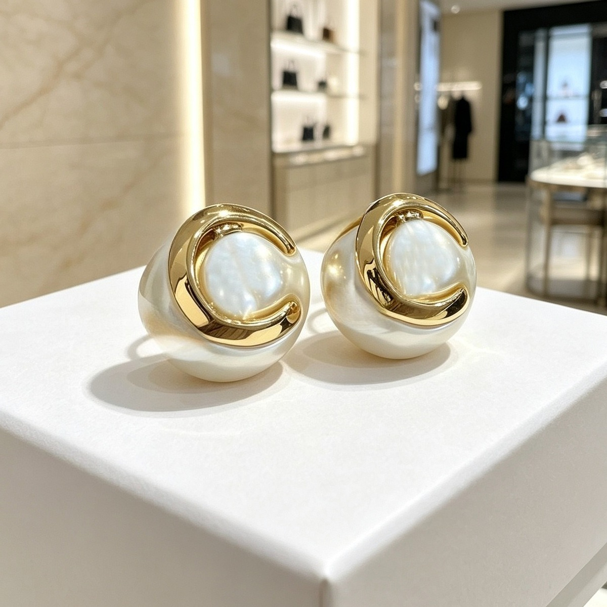 Boucles d'oreilles design boucles d'oreilles en perles boucles d'oreilles de marque de mode pour femmes boucles d'oreilles en cuivre boucles d'or