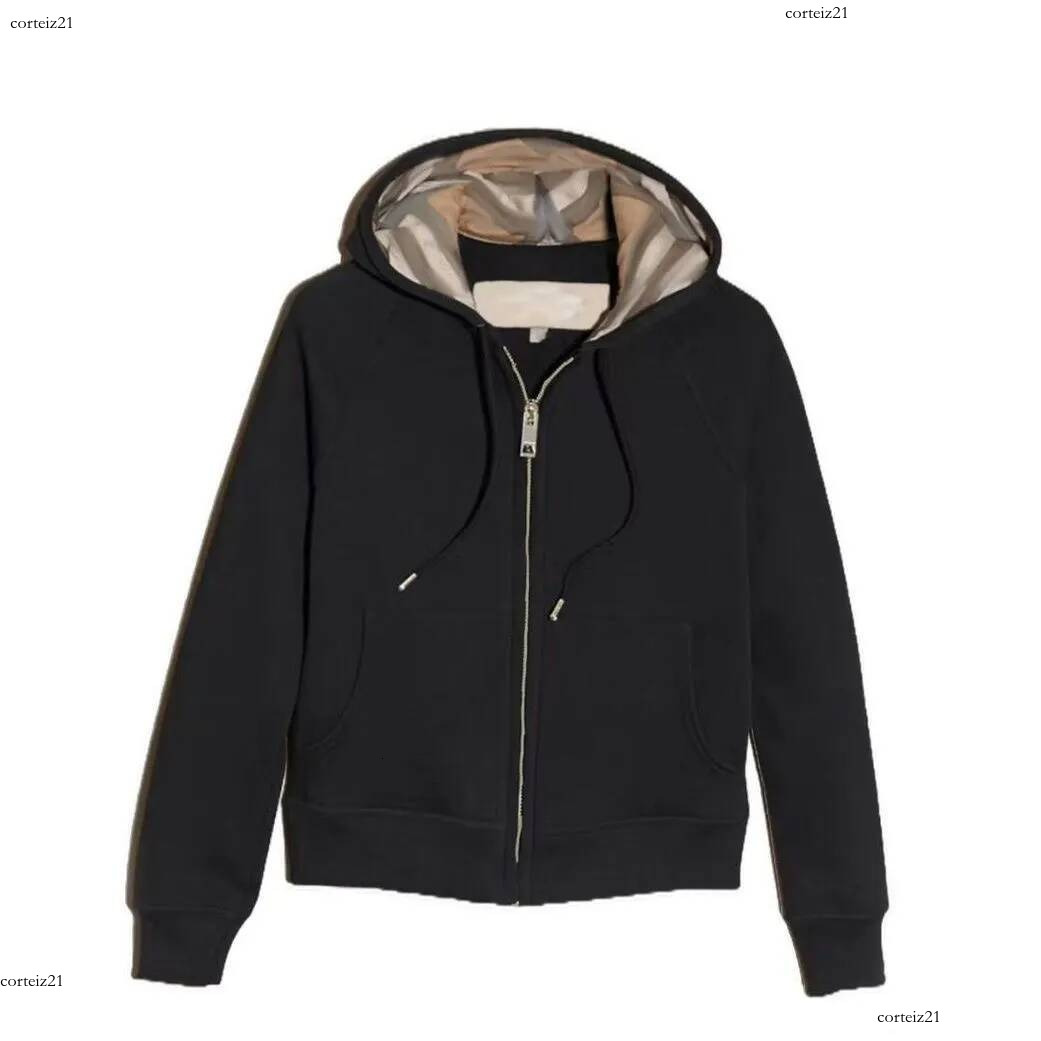 Bur berries jacket Men Designer Hoodies British Style Hooded Womens Sweatshirts Spring And Autumn Zipper Jacket Casual Sweatshirts Women Cardigan Th