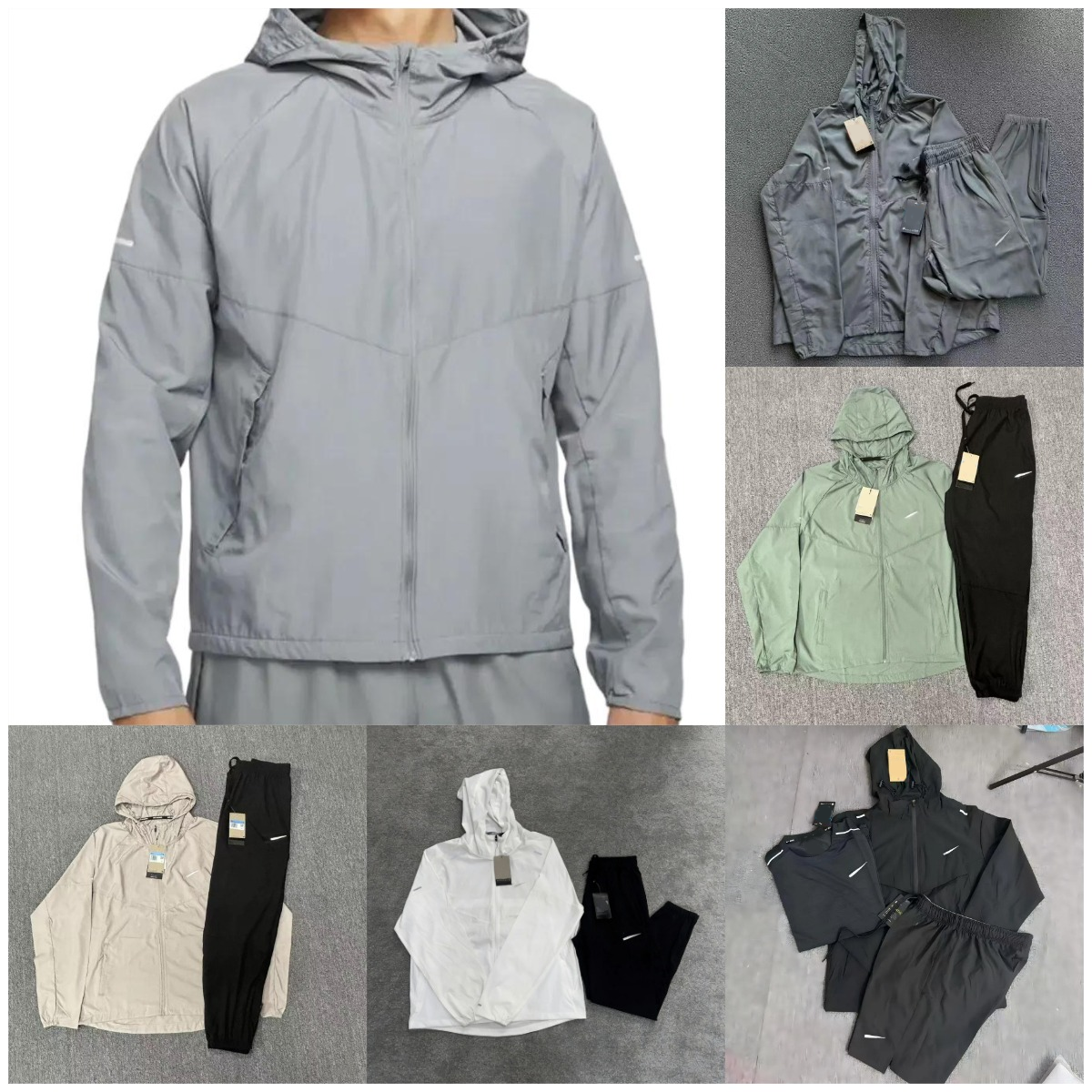 Designer Mens vestes à capuche coupe-vent coupe-vent sportswear léger gym jogging sport veste de course jogger manteau à capuche protection solai
