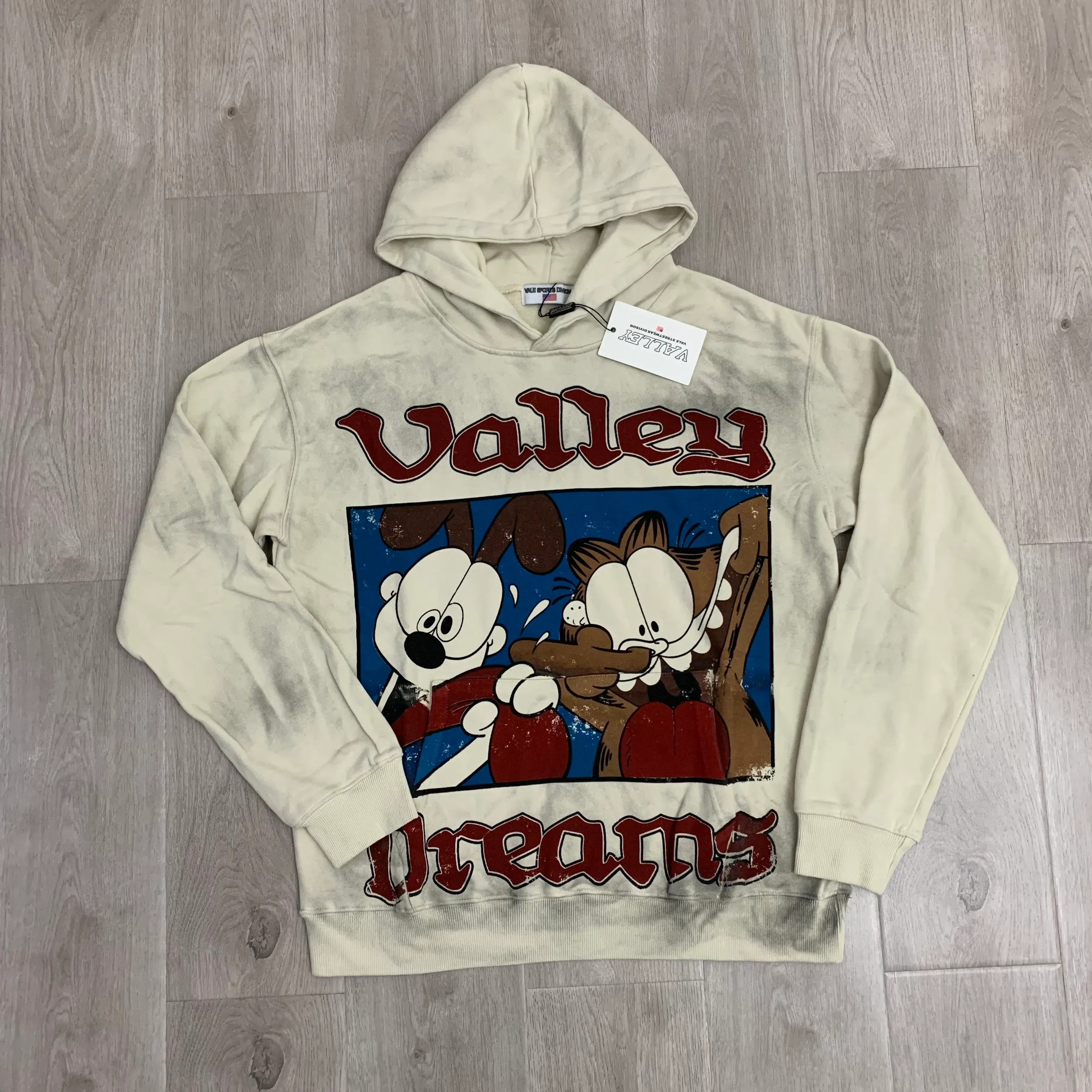Vale Dream Vintage Graphic Hoodie Designer Mens T Shirt Unisex Washed Black White Pullover Loose Cotton Sweatshirts Retro Print Valleys Dreams